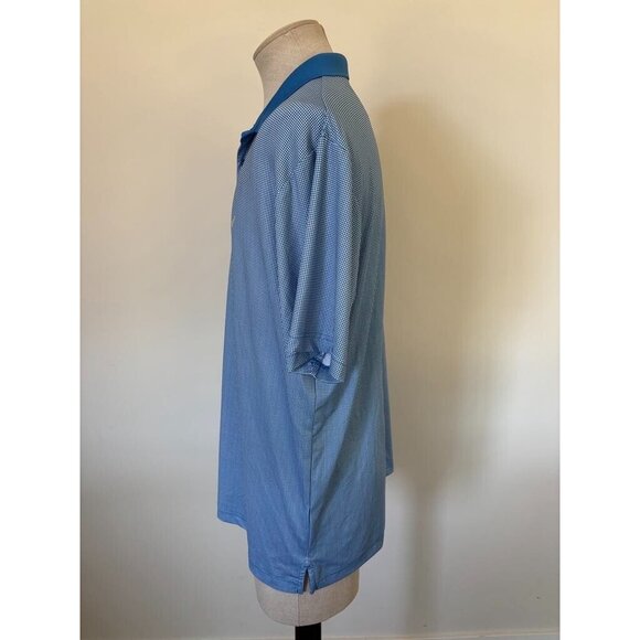 CALLAWAY Opti-Dry Short Sleeve Golf Shirts Mens Size Large LOT OF 2 Blue Check - Picture 12 of 14